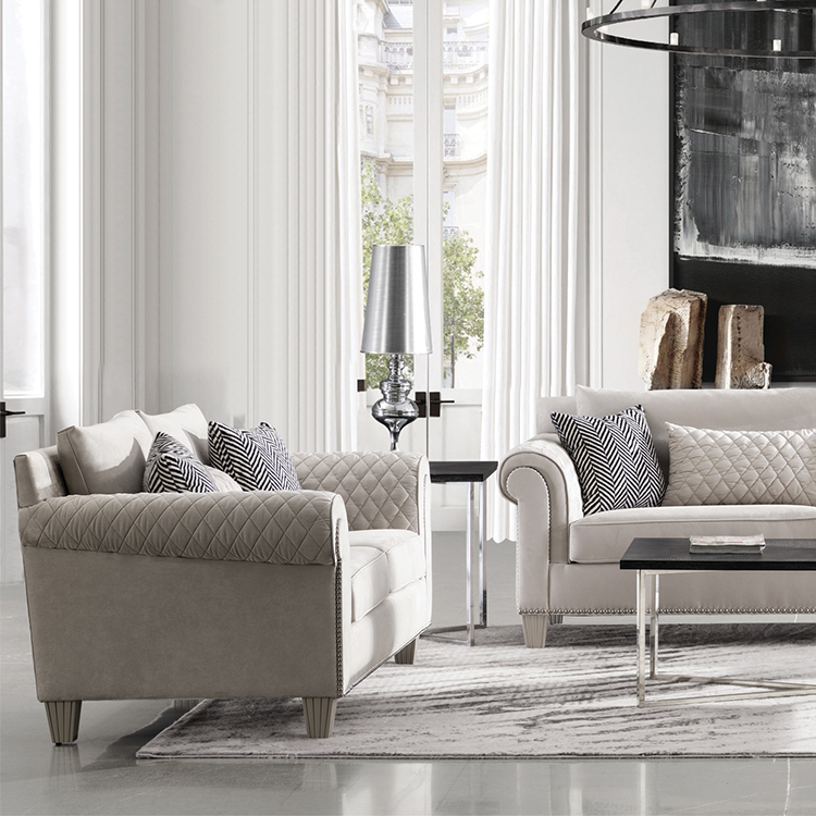 new design contemporary furniture white fabric simple style waiting area sofa