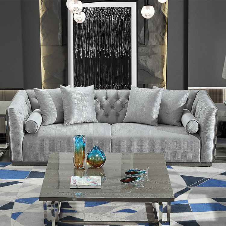 wholesale custom contemporary rice white fabric furniture indoor swing sofa