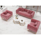 custom designs classic golden living room pink luxury 2 seater 3 piece chesterfield velvet sofa set