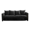 luxury lounge modern black fabric 7 seater wooden sofa set for living room
