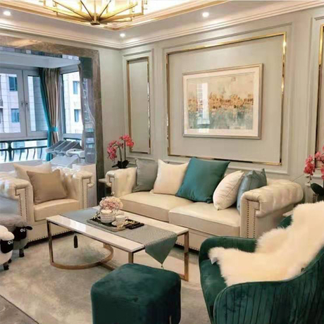custom modern designer leisure living room white genuine leather couches 6 seater recliner sofas set