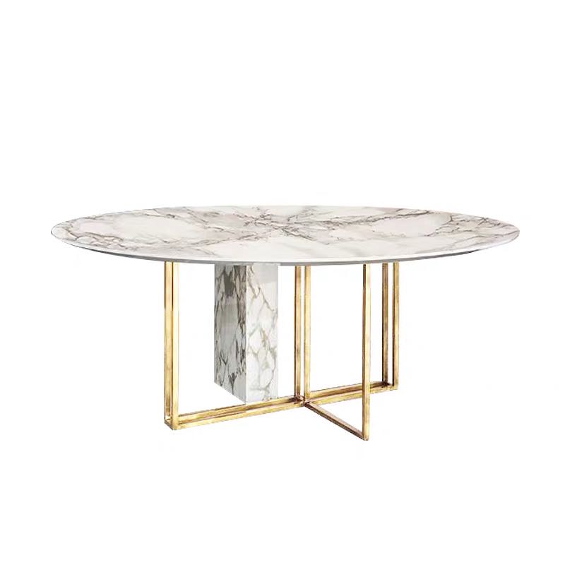 Luxury Marble Round Table Wedding Metal Modern Dining Table Set