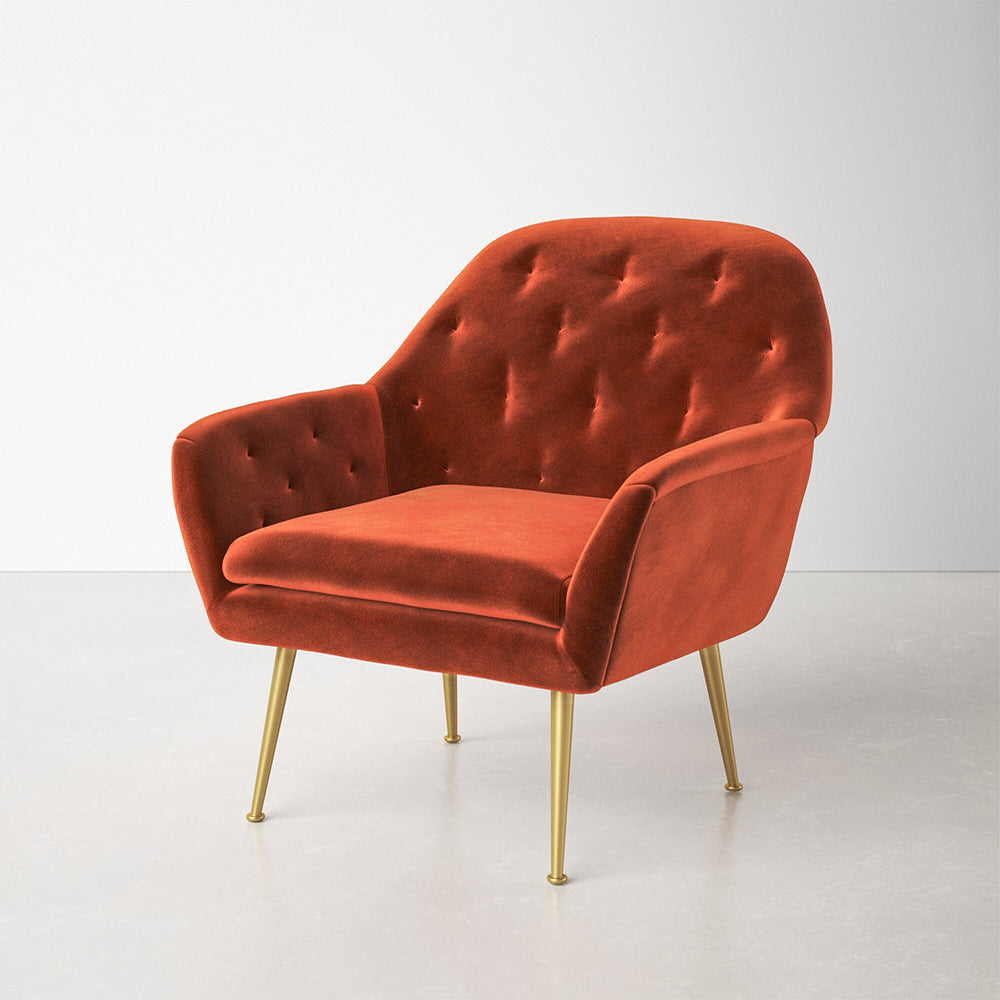 Becky Velvet Red Luxury Armchair Upholstery Chair