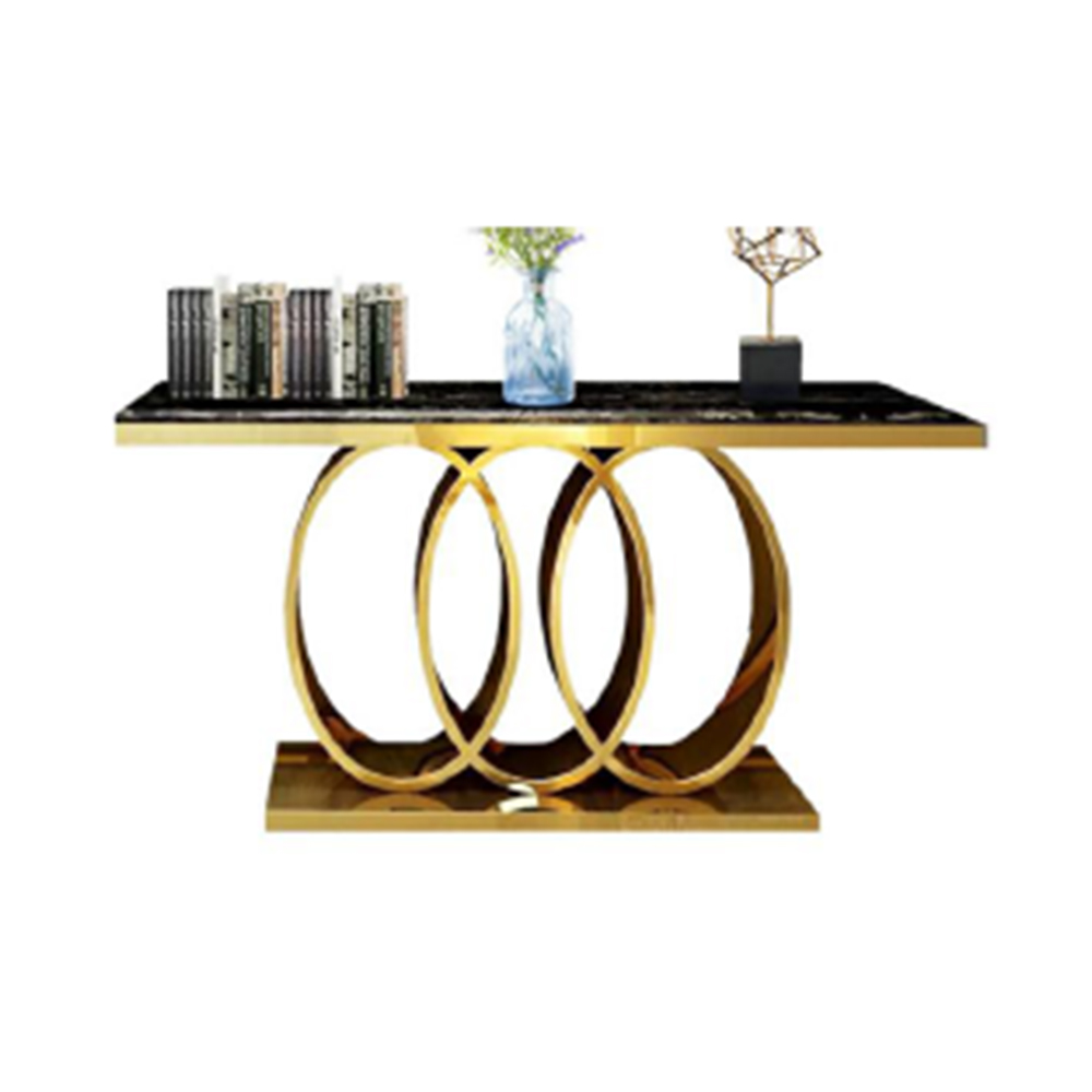 3 circle golden base bean sofa coffee table living room furniture design high-end bar table