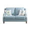 Modern attractive design blue green fabric 3 seat furniture wooden fabric covers living room sofa