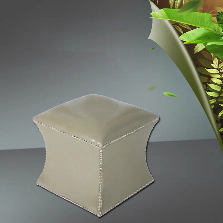 Custom high quality modern good support seat moroccan pu leather poufs home stool