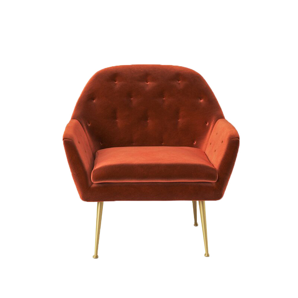 Becky Velvet Red Luxury Armchair Upholstery Chair