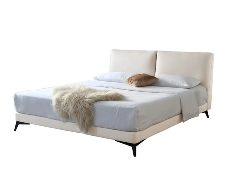 Clara White Technical Fabric Bed Frame King Size