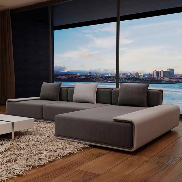 Attractive design germany modern luxury villa living room large sectional corner l shape sofa for reception