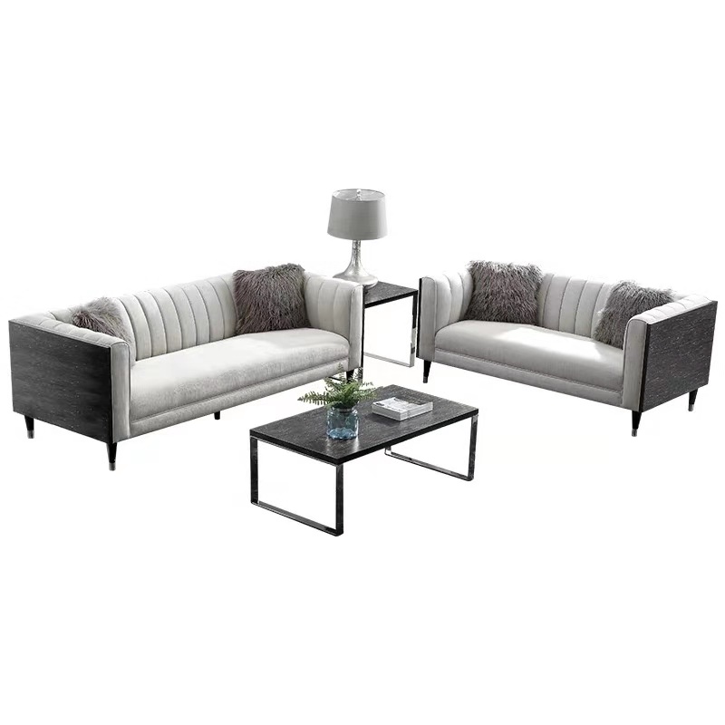 custom modern new outdoor patio mini small living room wooden corner sectional sofa set with metal legs