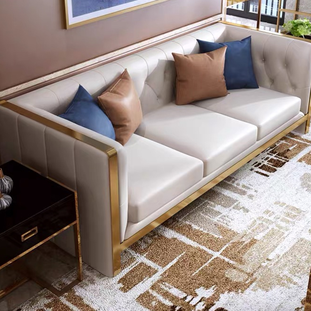 Wholesale Modern Nordic Style Microfiber Fabric Living Room Wood Bedroom Set Sofa Furniture