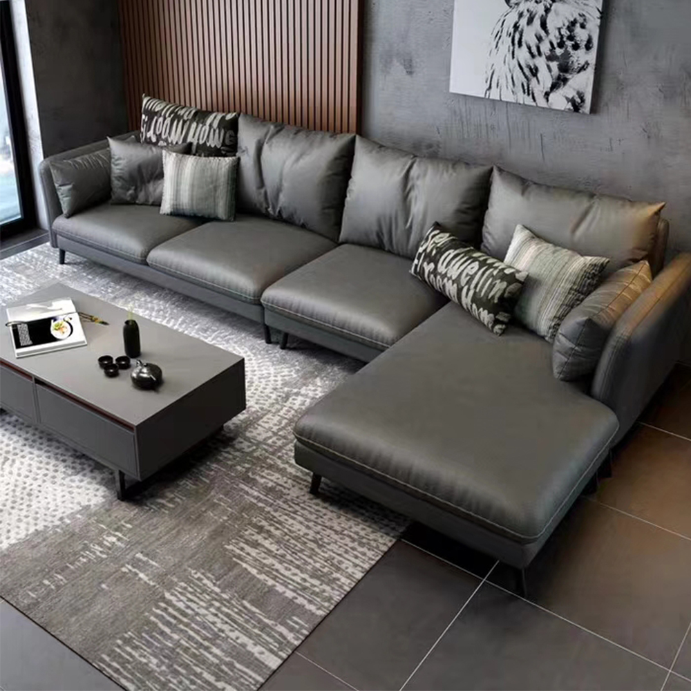 Home Living Room Furniture Modern Upholstered Leather Sofa Couch