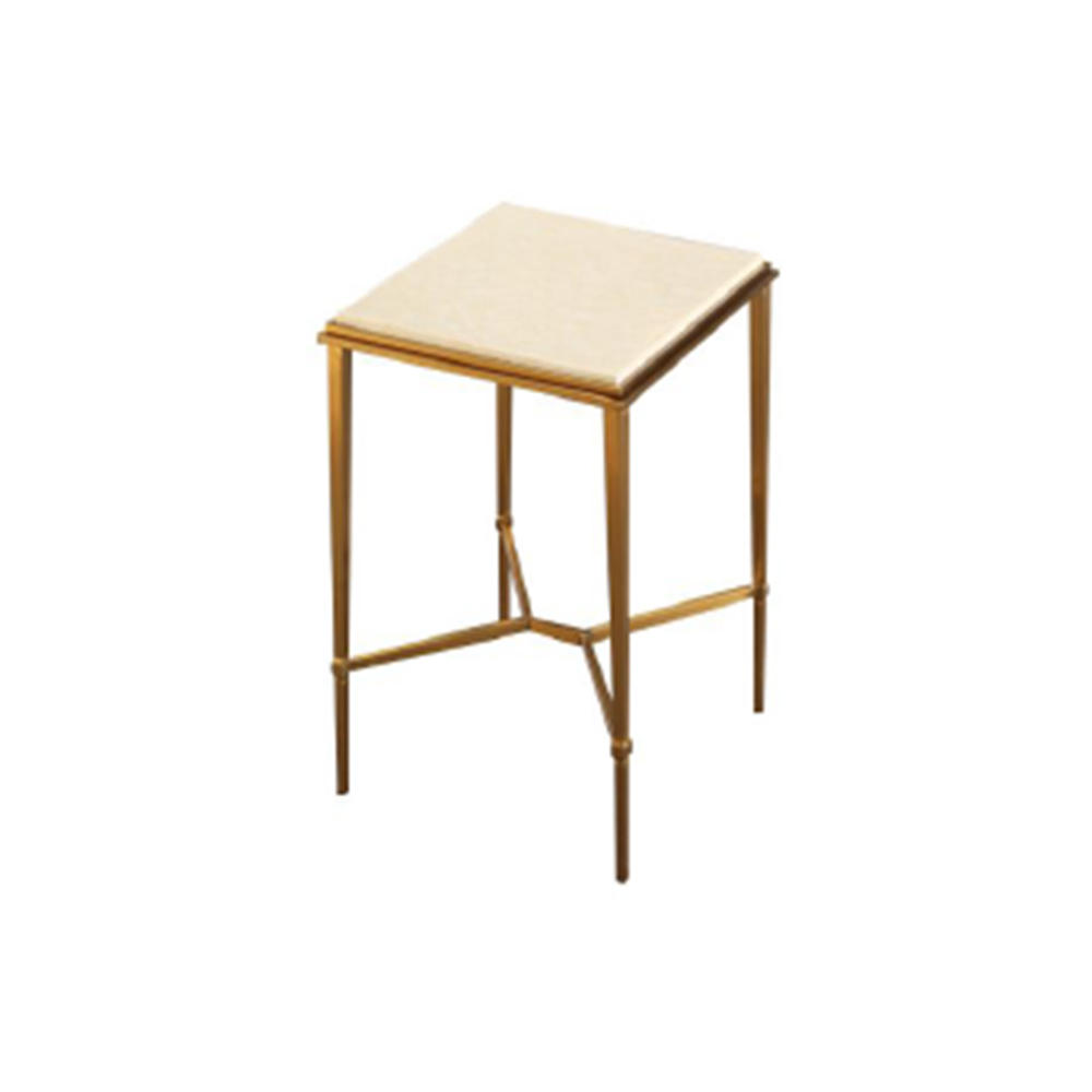 High quality quadrangle geometric side Table Golden tea table metal coffee Tables modern