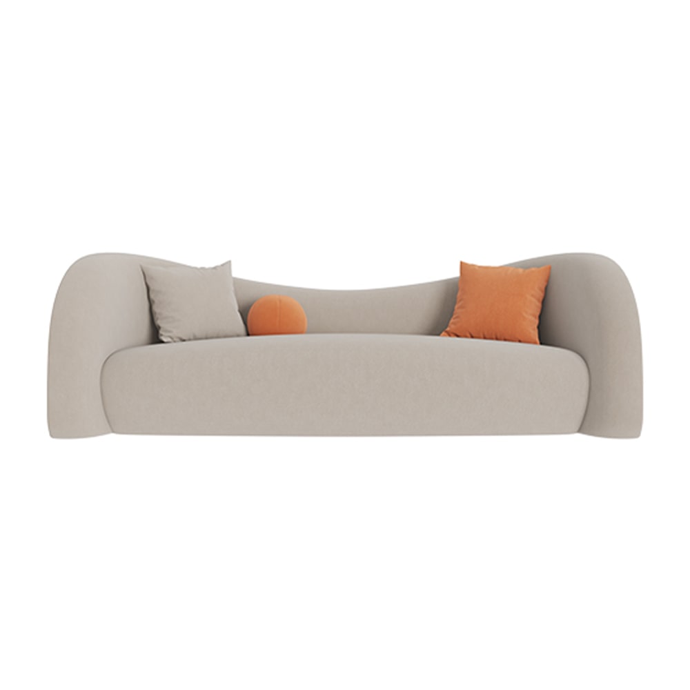 Dennison Technical Fabric 3-Seater Round Shaped Sofa