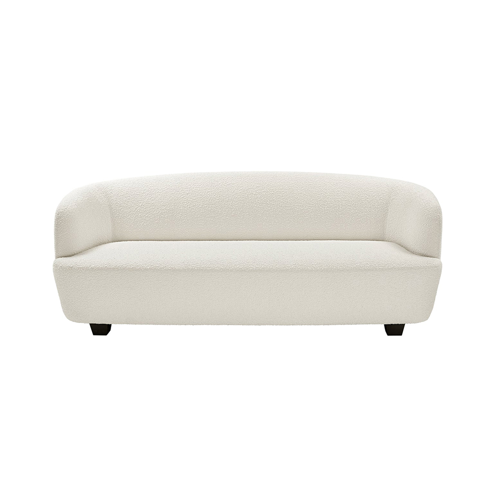 Benny White Boucle 3-Seater Sofa Minimalist Sofa 
