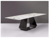 Modern Luxury Rectangular Italian Marble Top Stainless Steel Leg Dining Table Set Coffee Table
