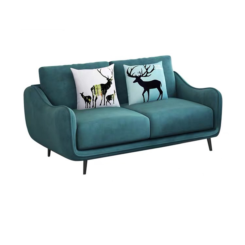 Royal Style Post Modern Home Furniture Luxury Minimalist Suede Fabric Villa 3 Seater Sofa