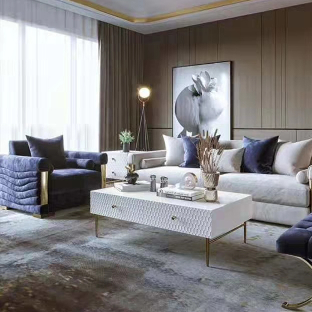 Modern Design Sweet Home Furniture Fabric Sofa for Living Drawing Room