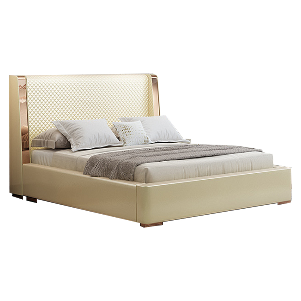 Modern Leather Bed King Size Beds Bedroom Furniture Stylish Soft Bed