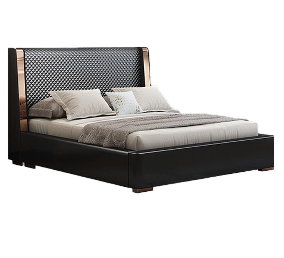 Modern Leather Bed King Size Beds Bedroom Furniture Stylish Soft Bed