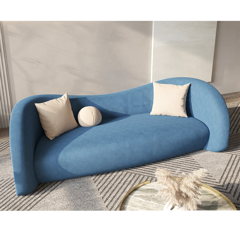 Dennison Technical Fabric 3-Seater Round Shaped Sofa