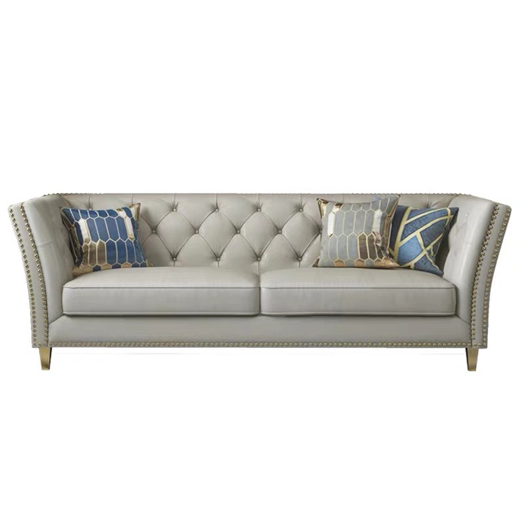 custom modern italian white couches living room furniture genuine leather chesterfield sofa set three