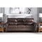 Antique Dark Red Half Leather Upholstered Sofa Bench For Bedroom And Living Room