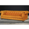 Comfortable antique office 3 2 seater living room furniture italy chesterfield yellow leather sofa