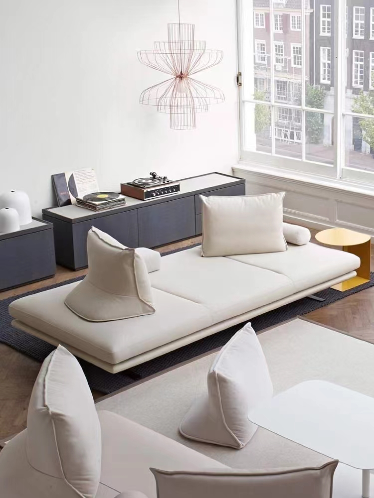 Irene Fabric Sofa Upholstery Sofa In Grey/Beige
