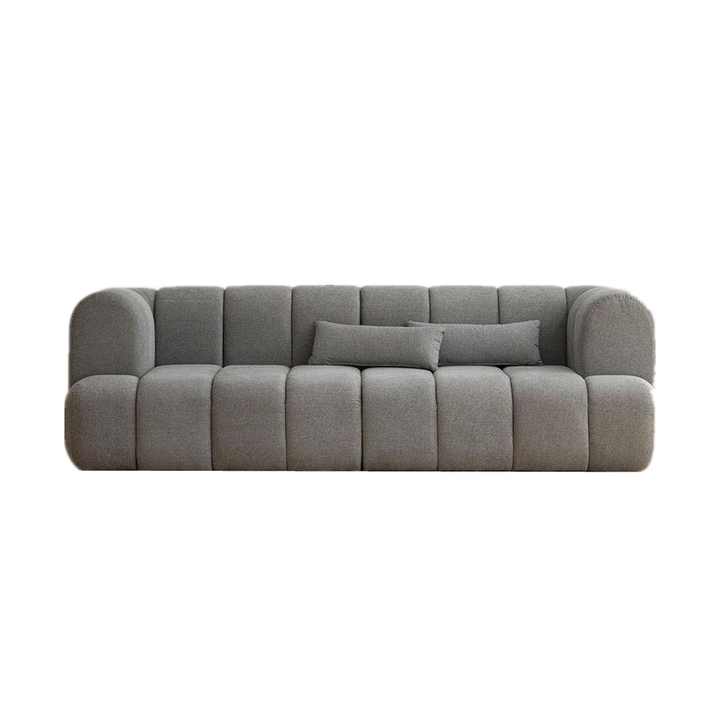 Burt Cotton Fabric Lounge Chair Wide Seat Round Armchair loverseats sofa