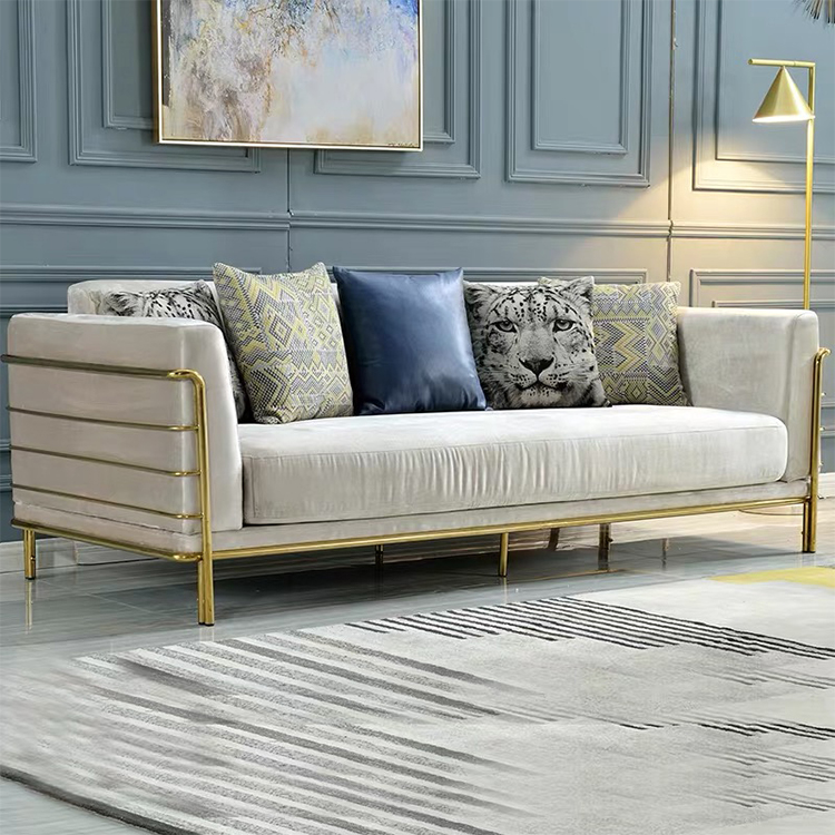 European style waiting area luxury furniture living room velvet tufted dining 7 seat sofa set