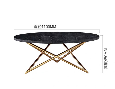 Luxury Furniture Gold Stainless Steel Frame Coffee Table