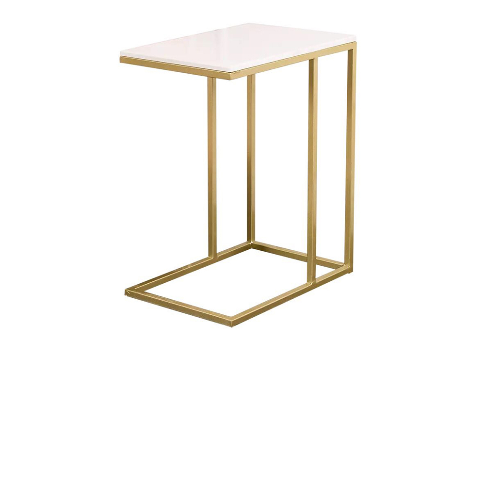 Luxury Modern Design Living Room Furniture Coffee Tables square Brass Antique Gold Carbon Steel Bed End Sofa Side Table