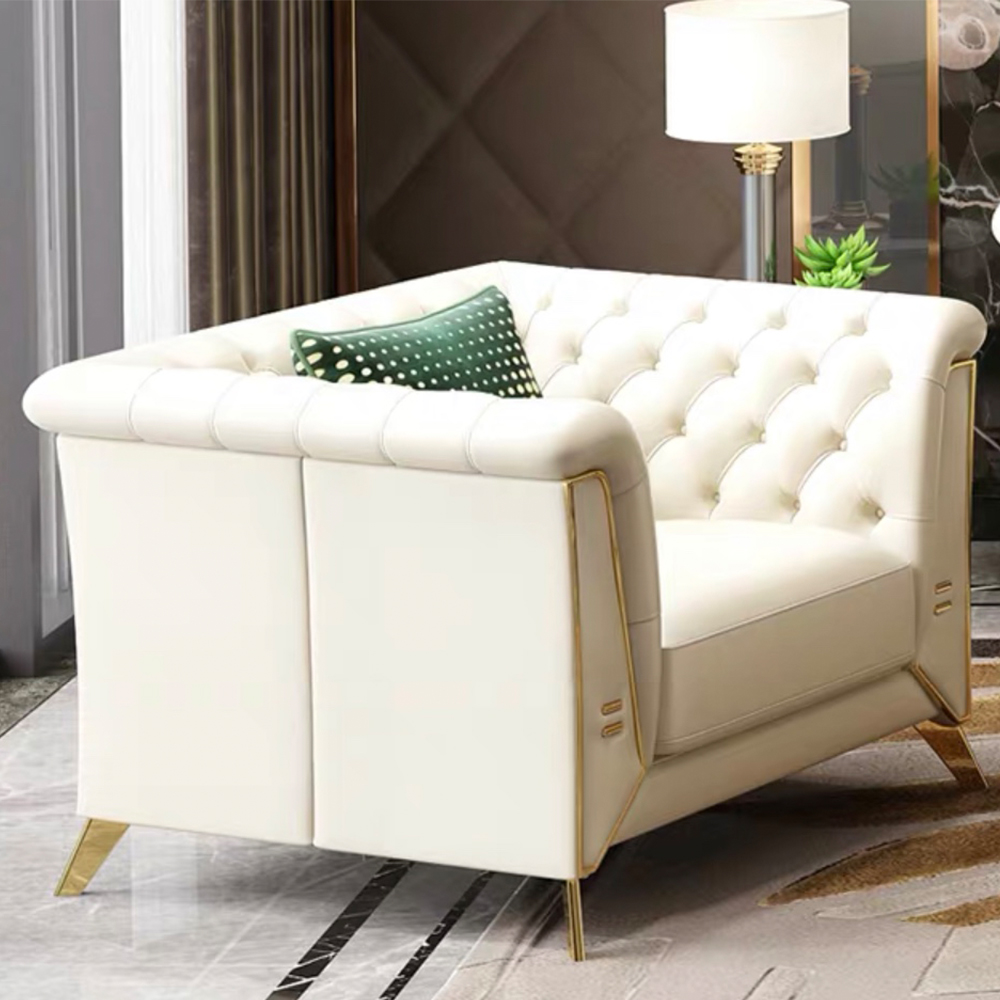 Custom Modern Genuine Home Furniture Curved Round White Leather Sectional Recliner Sofa Set