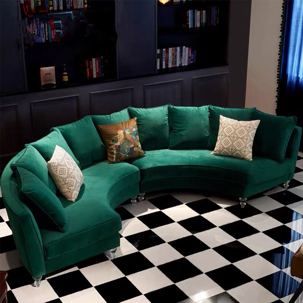 Fashion Design Modern Green Wooden Foam Living Room Single Sofa Chair