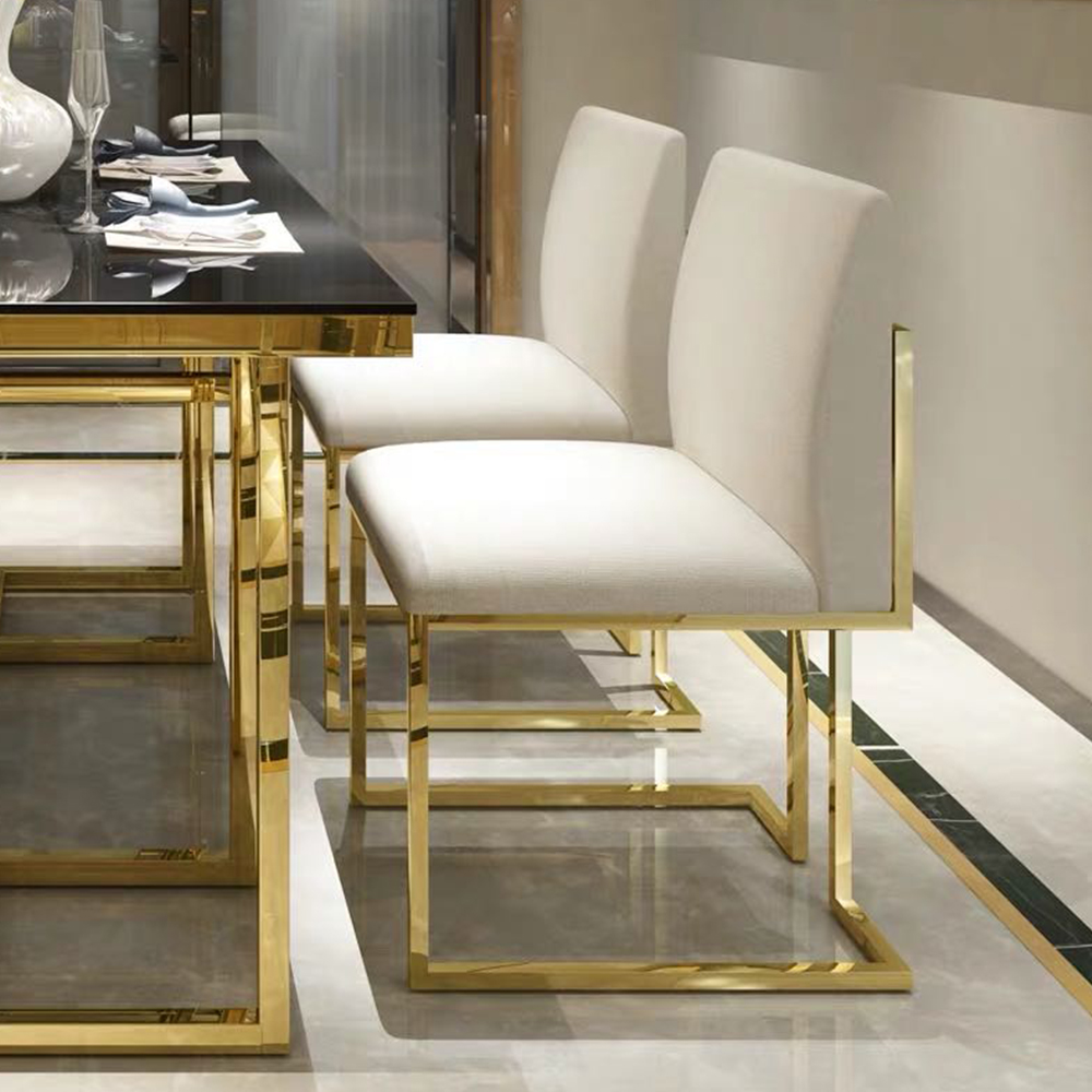 Hot Sale Home Gold Metal Back Net Velvet Sofa leather Chair Set Hotel Chair Luxury wedding chairs