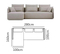 L shaped new design High-quality linen Customizable minimalism morden sofa