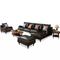 custom American morden luxury black couches living room furniture 5 seater leather recliner sofa bed set