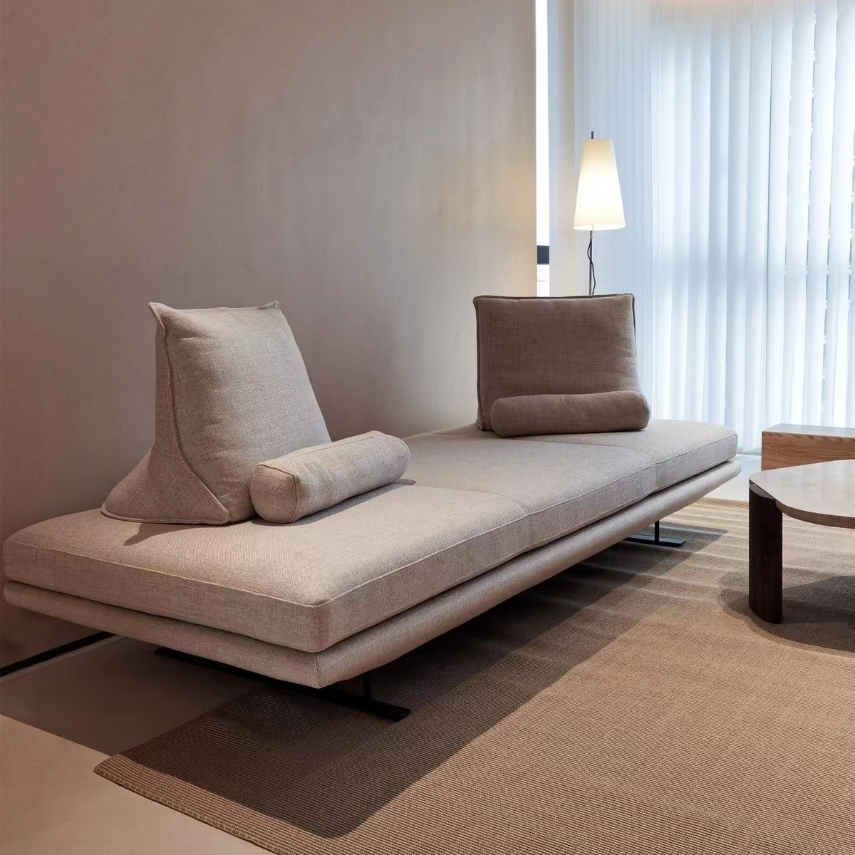 Irene Fabric Sofa Upholstery Sofa In Grey/Beige