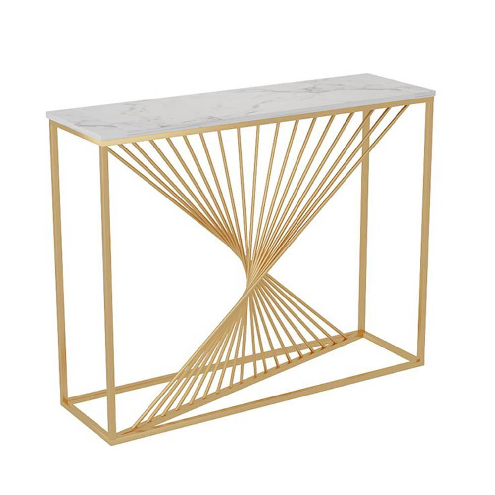 Modern light luxury combination living room sofa table metal designed special-shaped square coffee table