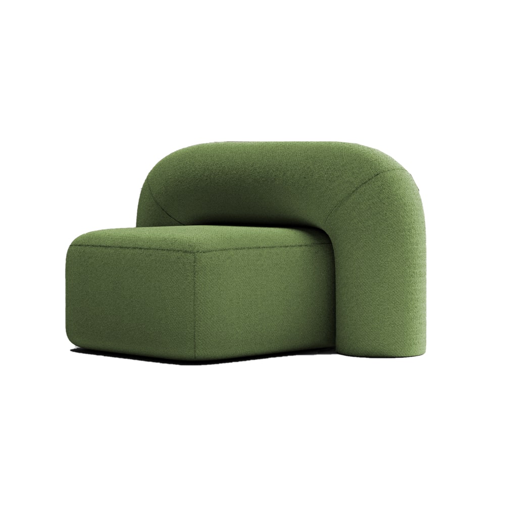 Cantrell Green Velvet Lounge Chiar Modern Sofa Chair