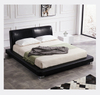 High-Quality Practical double Black low feet Bed Wooden Slat Mattress Foundation Platform