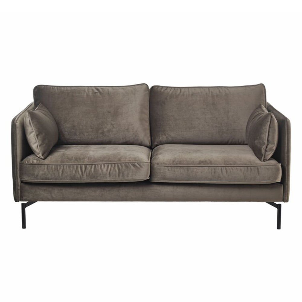 Effie Flannelette Square Arm Sofa Gray/Red/Gold Loveseat with Pillows