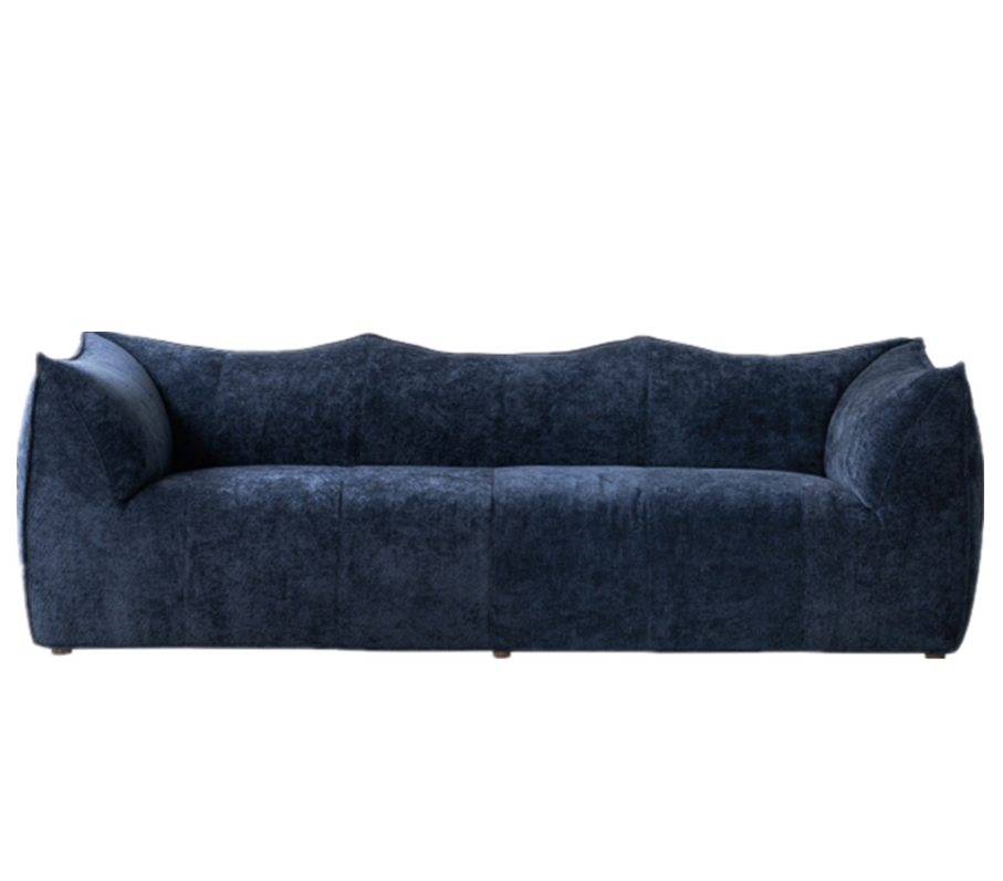 Nya Blue Flannelette Arm Sofa 1/2/3 Setaer Sofa Set