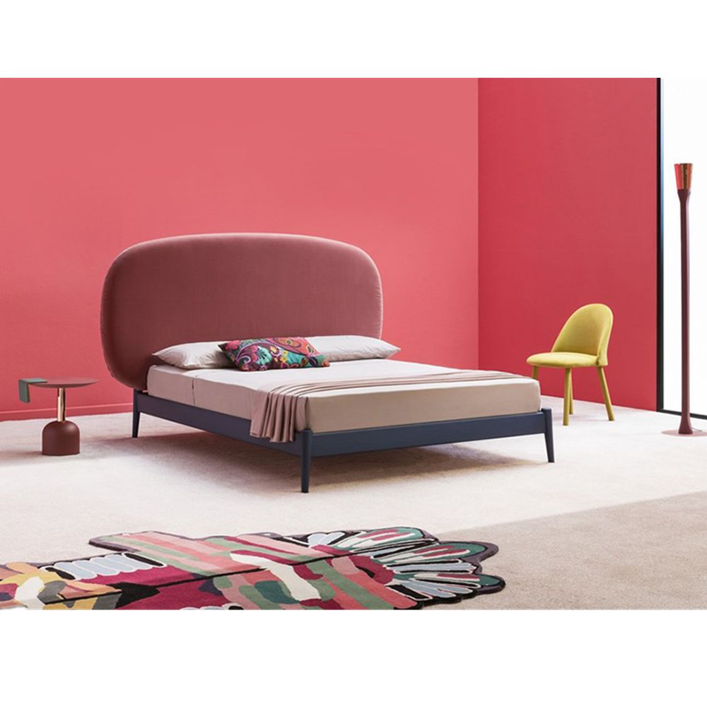 Dania Pink Flannelette Bed Frame King Size