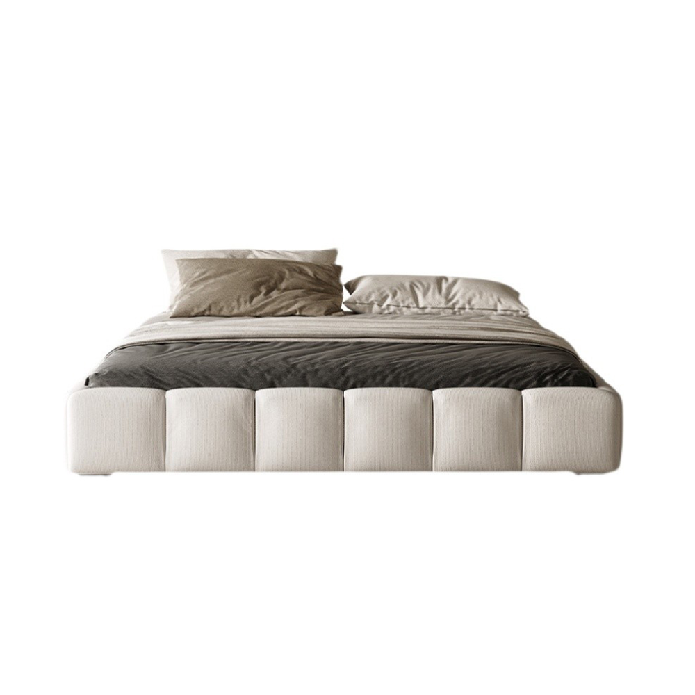 Devin Modern No Headboard Technical Fabric Bed Frame King Size